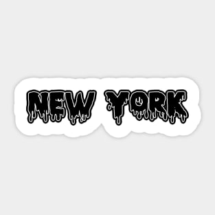 New York Black Drippyy Sticker